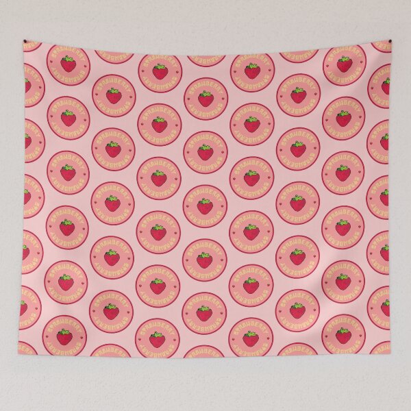 Item preview, STRAWBERRY pink, red, cute, kawaii, indie design designed and sold by Colorful-Inspo.