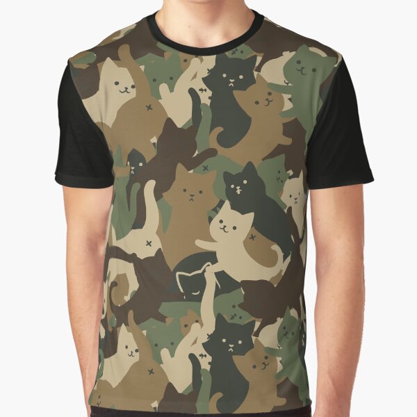 cat camouflage shirt