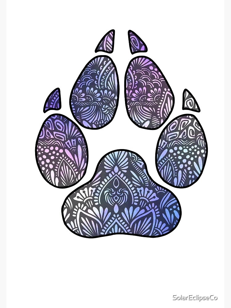 Graphic Paw Print Sticker Poster For Sale By Solareclipseco Redbubble