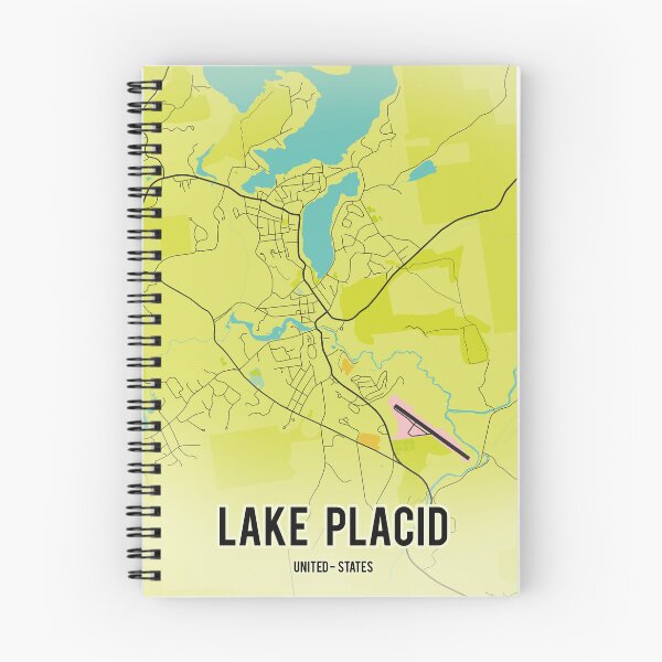 Item preview, LAKE PLACID New York USA map designed and sold by PostersProf1.