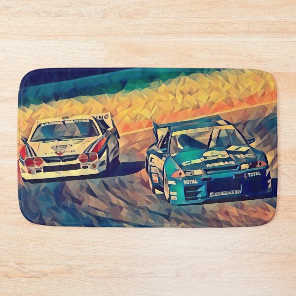 Item preview, JGTC GT500 vs Rally Legend – Japanese Grand Touring Racing Art Print designed and sold by Road To Track.
