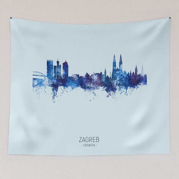 Item preview, Zagreb Croatia Skyline designed and sold by ArtPrints.