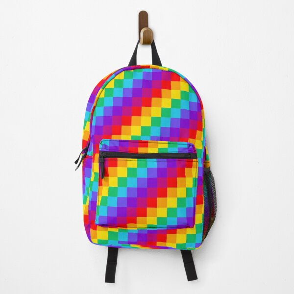 Item preview, Pixelated Prism Vivid rainbow gradient squares in bright colors designed and sold by Vicki Noble Art.