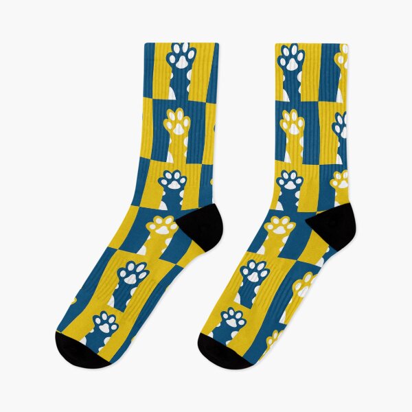Item preview, Cat paws yellow blue designed and sold by CoolArtByMboya.