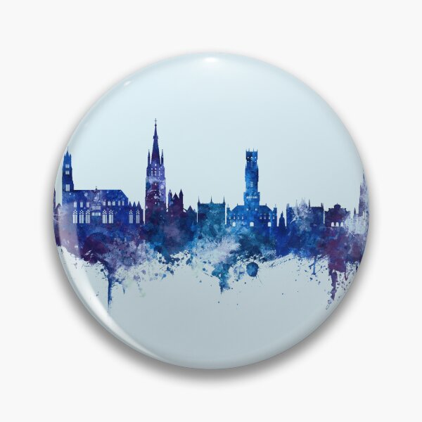 Item preview, Bruges Belgium Skyline designed and sold by ArtPrints.