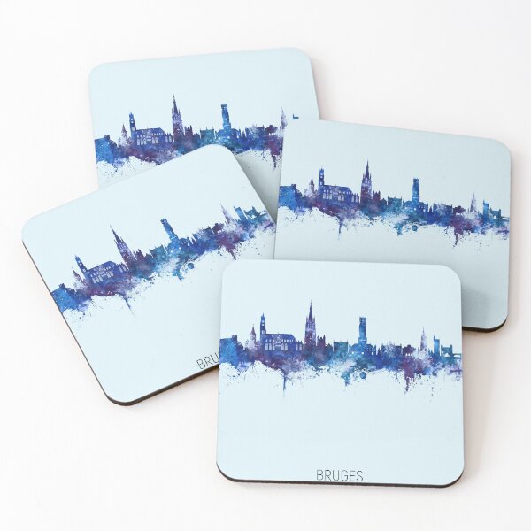 Item preview, Bruges Belgium Skyline designed and sold by ArtPrints.