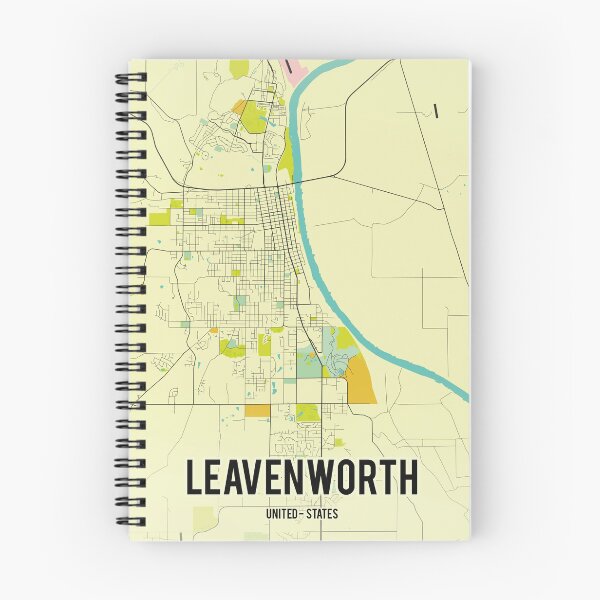 Item preview, Leavenworth map print designed and sold by PostersProf1.