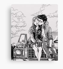 Drive in movies Canvas Print
