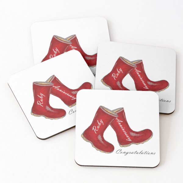 Item preview, 40th Ruby Wedding Anniversary Red Welly Boots designed and sold by thesummerhouse.