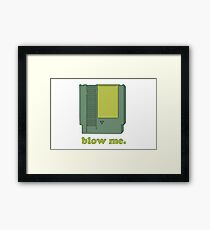 Blow me (NES cartridge) Framed Print