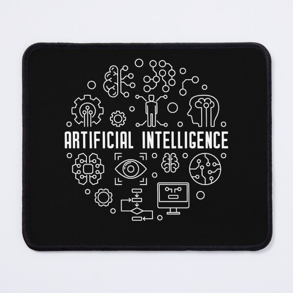 Item preview, Artificial intelligence (AI) - round linear design designed and sold by venomousvector.