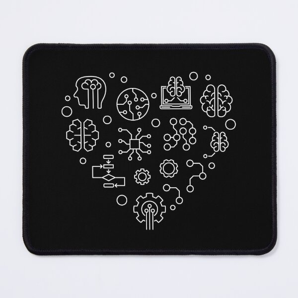 Item preview, Artificial intelligence Heart for AI Lovers - linear design designed and sold by venomousvector.