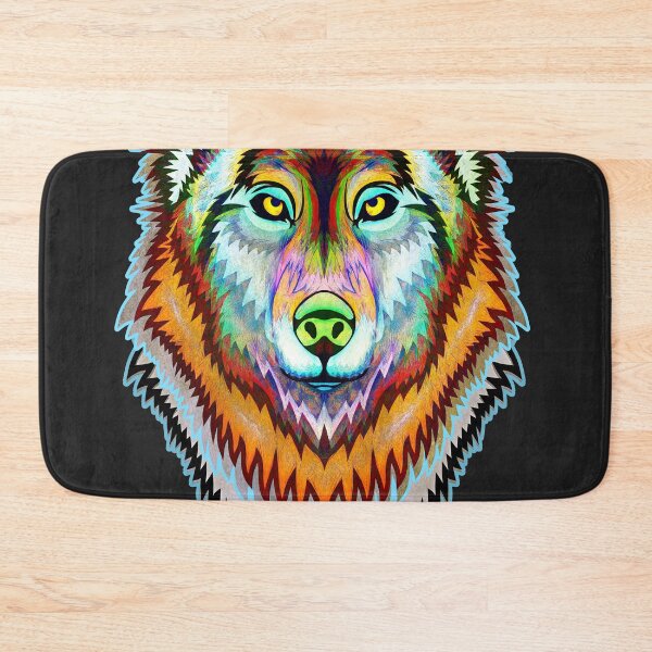 Item preview, Mystical Multicolored Spirit Wolf Animal  designed and sold by WLHmedia.com .