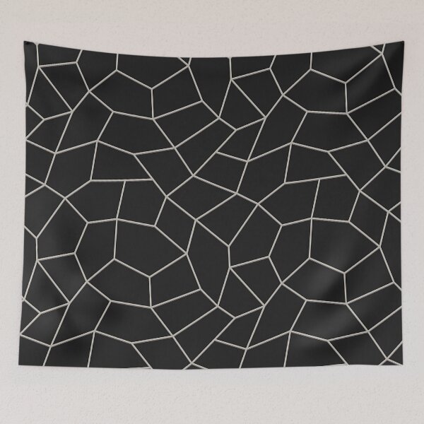 Item preview, Spider Web Modern Style Motif Minimalistic Black and White Lines Pattern  designed and sold by LamaraK.