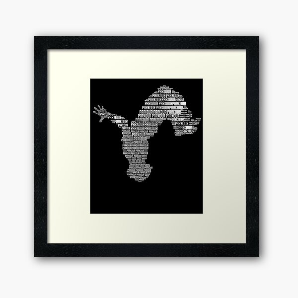 Parkour Man Free Running Gifts Framed Art Print