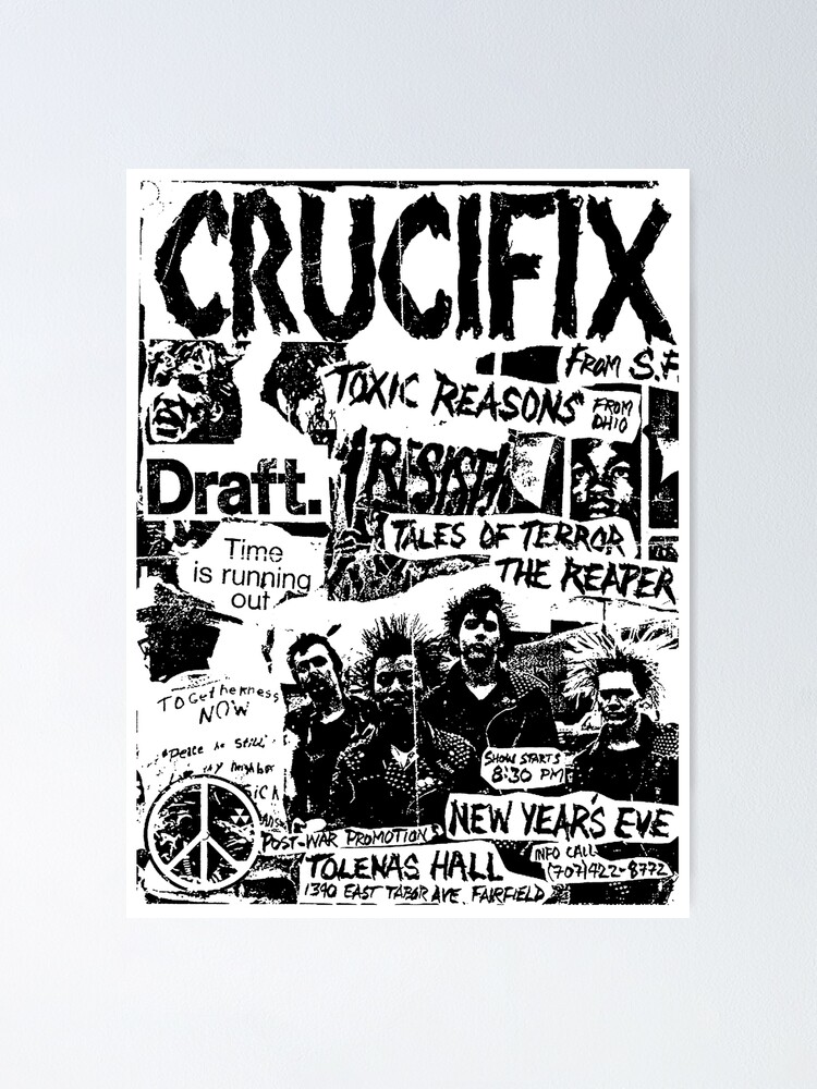 Crucifix Flyer Poster For Sale By Neonlucifer Redbubble