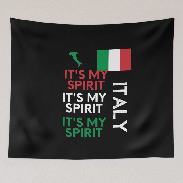 Artikelvorschau, Italien-Flagge, Italien, es ist mein Geist, ich komme aus Italien entworfen und verkauft von behappysiempre.