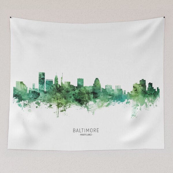Item preview, Baltimore Maryland Skyline designed and sold by ArtPrints.
