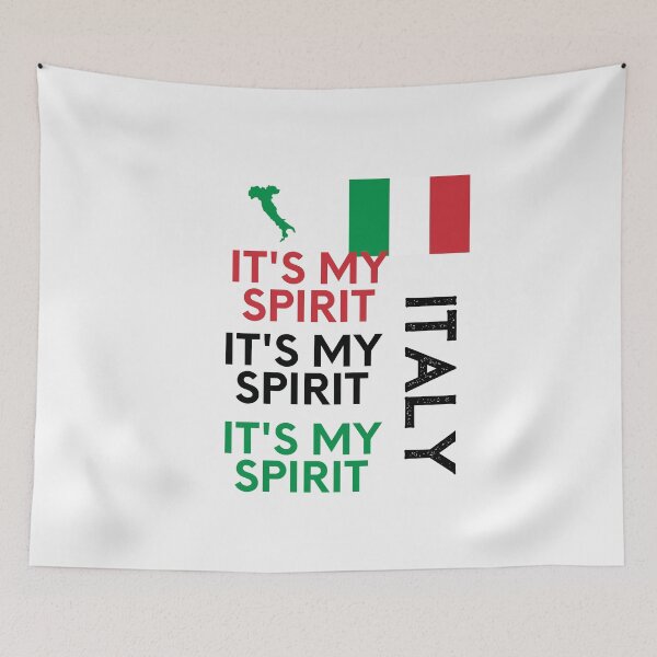 Artikelvorschau, Italien-Flagge, Italien, es ist mein Geist, ich komme aus Italien entworfen und verkauft von behappysiempre.