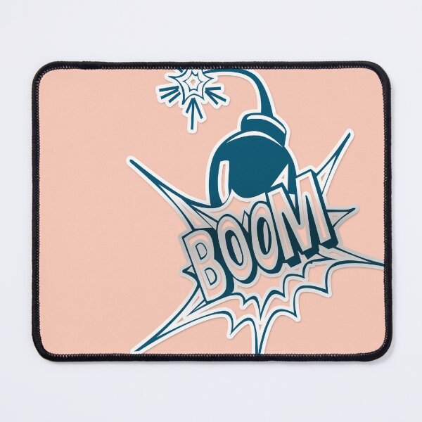 Item preview, BOOM Bomb Cyber Mid Mod Retro Vintage Old School 80s 90s Neon Grey designed and sold by Shayna Westfall.