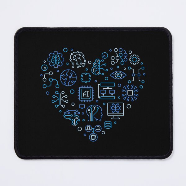 Item preview, I Love Artificial intelligence - AI Heart Minimal Design designed and sold by venomousvector.
