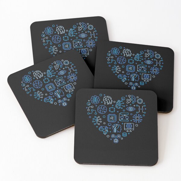 Item preview, I Love Artificial intelligence - AI Heart Minimal Design designed and sold by venomousvector.