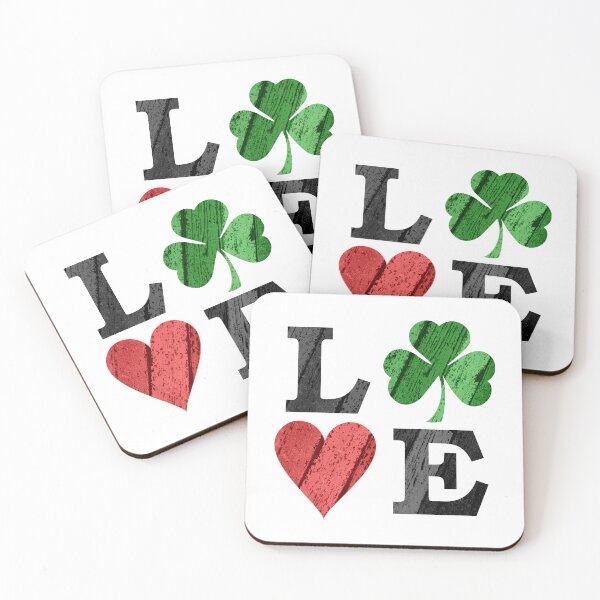 Item preview, St. Patrick's Day LOVE with Heart and Shamrock designed and sold by HolidayBug.