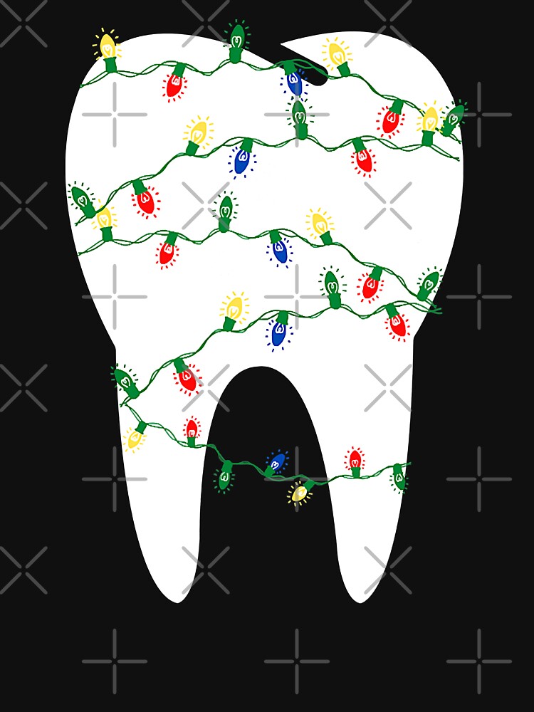 Disover Christmas Dentist Dental Tooth in Christmas Lights Essential T-Shirt