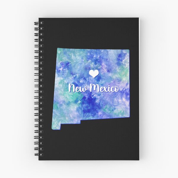 Item preview, New Mexico state map USA heart watercolor blue watercolour designed and sold by WatercolorFun.