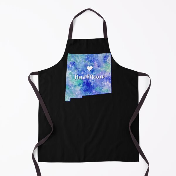 Item preview, New Mexico state map USA heart watercolor blue watercolour designed and sold by WatercolorFun.