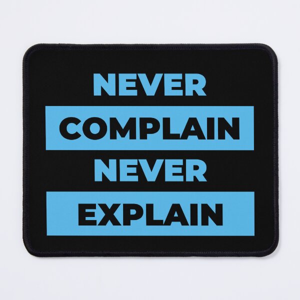 Item preview, never complain never explain designed and sold by BahiaStyle.