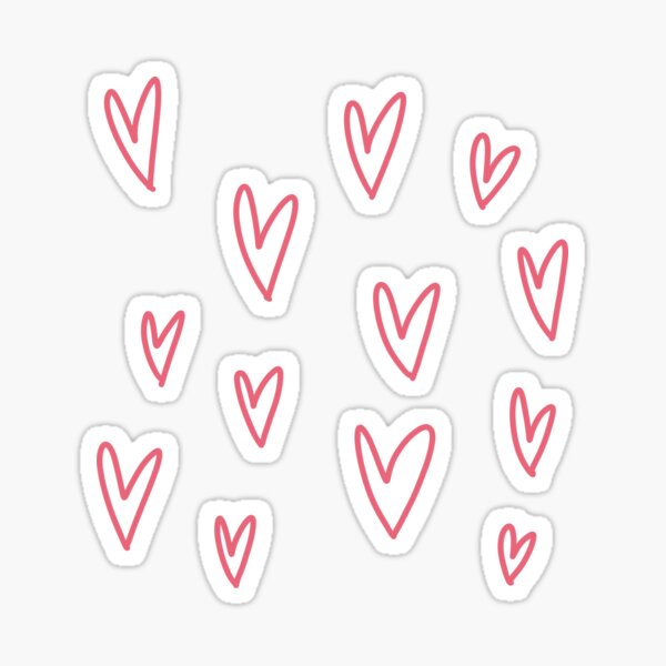 "Hearts sticker pack 2" Sticker for Sale by stickersbyheidi Redbubble