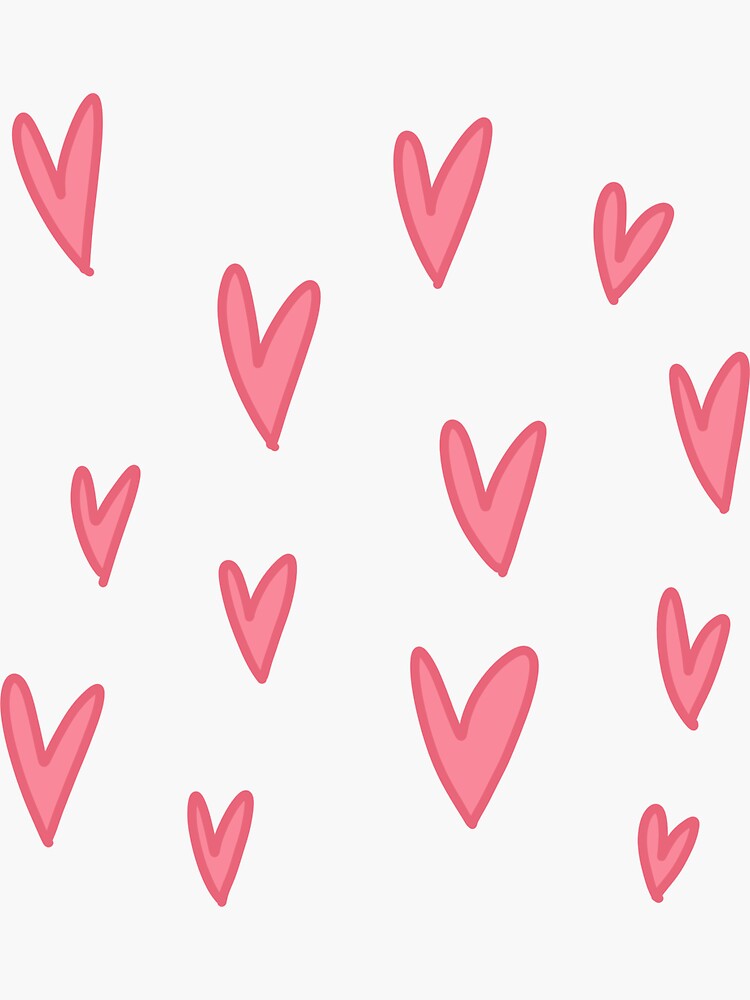 "Hearts sticker pack 3" Sticker for Sale by stickersbyheidi Redbubble