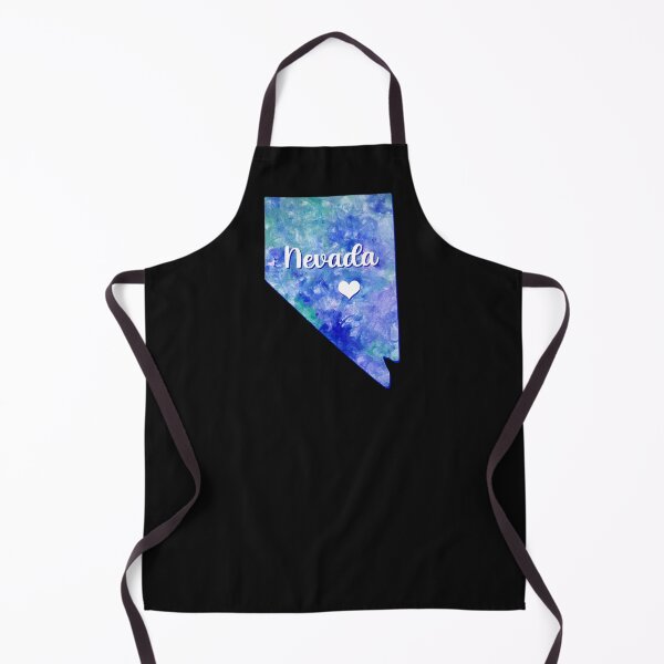 Item preview, Nevada state map USA heart watercolor blue watercolour designed and sold by WatercolorFun.