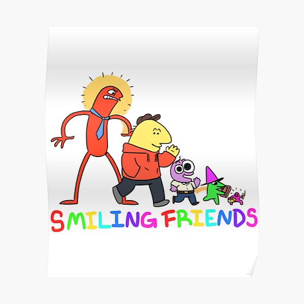 Funny Gleb Smiling Friends Poster For Sale By Fonduejr Redbubble