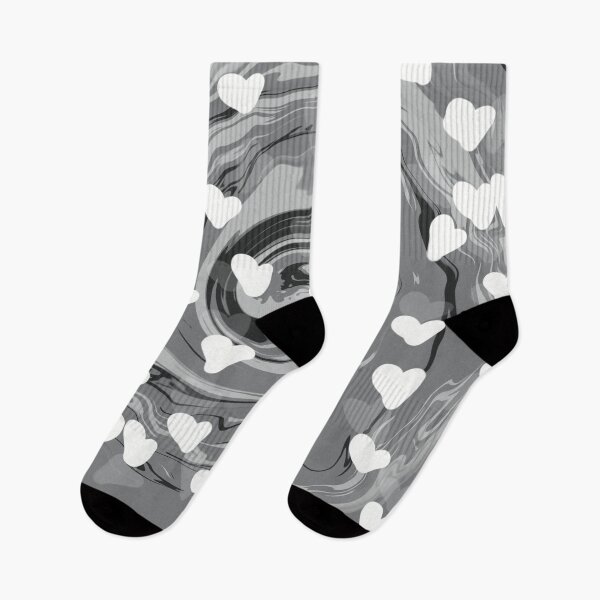 Item preview, Valentine’s Day Greyscale Liquid Swirls Retro Pattern designed and sold by JadedLilacsArt.