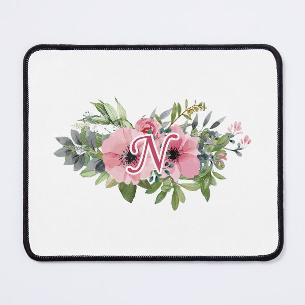 Item preview, N : Floral Initial Wreath Monogram N designed and sold by EasilyShop.