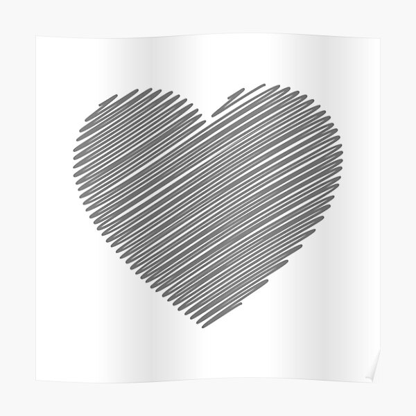 gray heart poster for sale by keep in mind redbubble