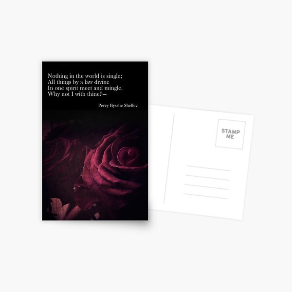Law Divine: Percy B. Shelley Postcard