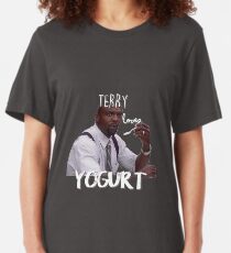 Terry LOVES yogurt! Slim Fit T-Shirt