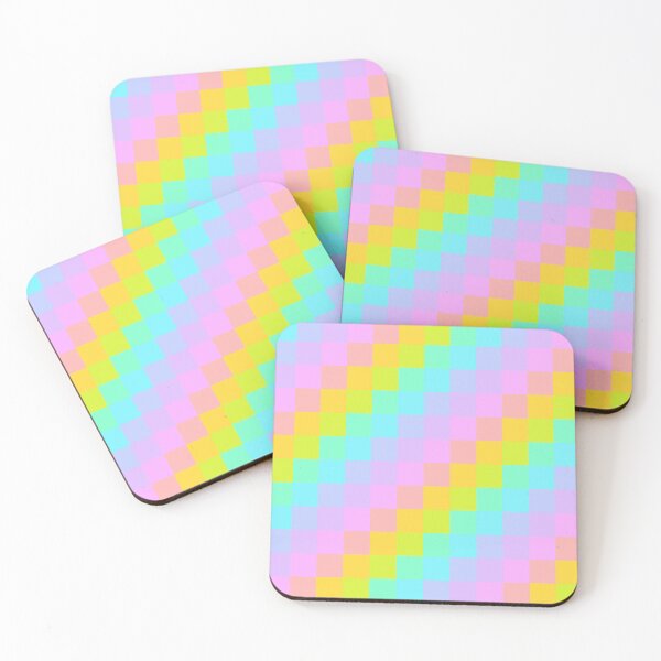Item preview, Pastel Pixelated Prism Vivid rainbow gradient squares in bright colors designed and sold by Vicki Noble Art.