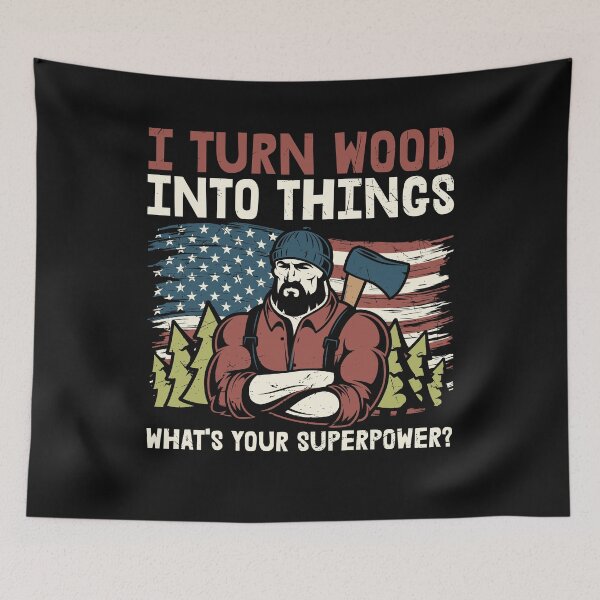 Item preview, I Turn Wood Into Thing vintage and retro designed and sold by َART LOVERS ★★★★★.