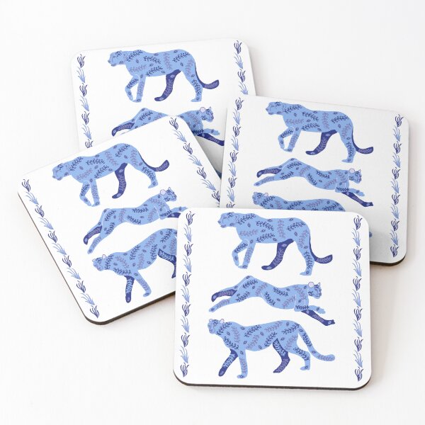 Item preview, Very Peri Panther with henna motifs designed and sold by sarakaquabubble.