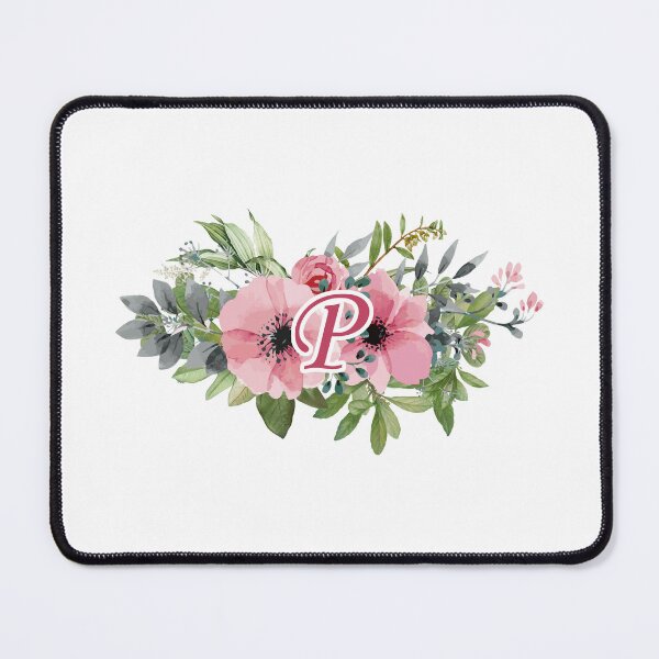 Item preview, P : Floral Initial Wreath Monogram P designed and sold by EasilyShop.
