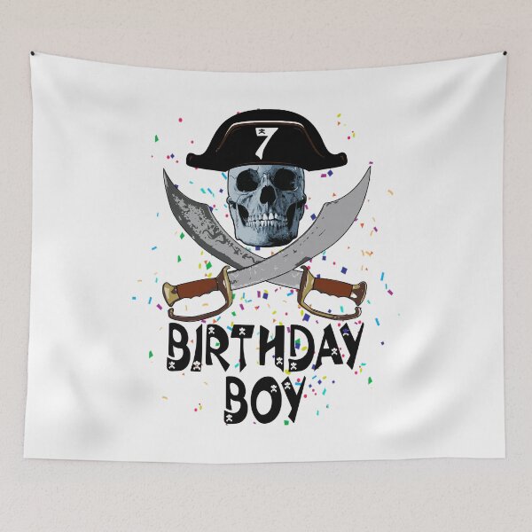 Item preview, Birthday Boy 7 Pirate designed and sold by Bendthetrend.