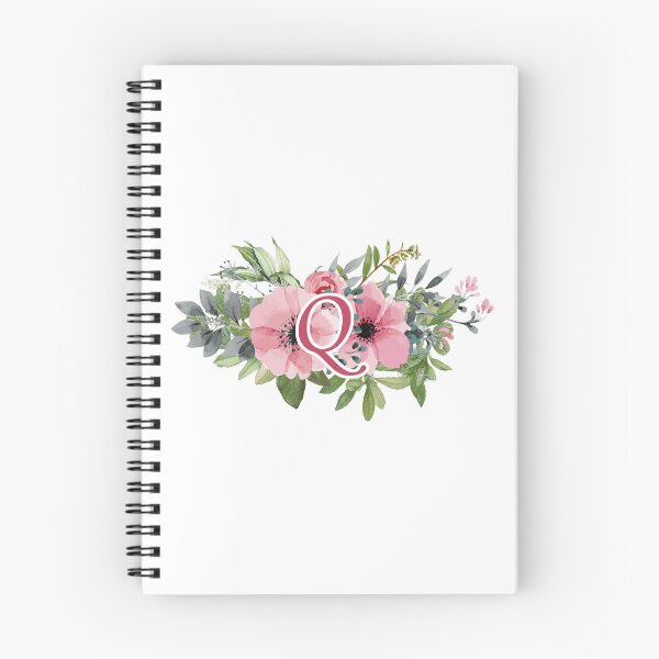 Aperçu de l'œuvre Q : Couronne florale initiale Monogramme Q créée et vendue par EasilyShop.
