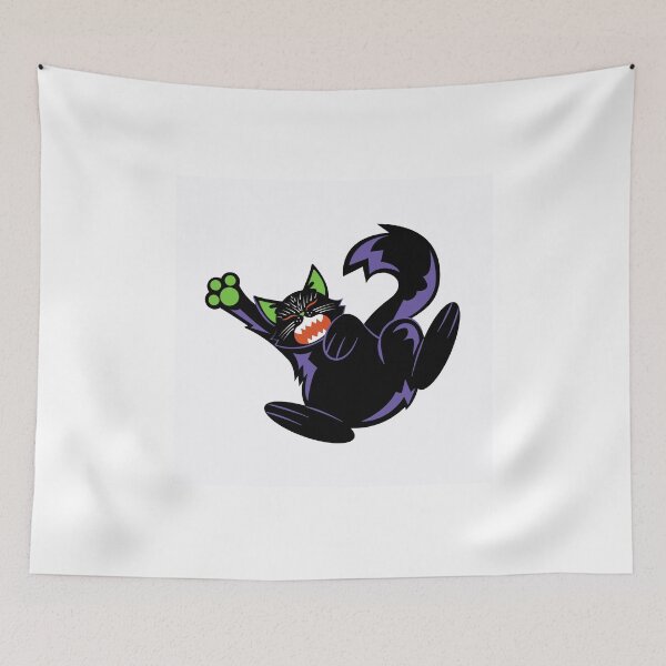 Item preview, Black cat stretching designed and sold by WiiWake.