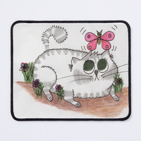 Item preview, A cat and a butterfly designed and sold by Mirjana Mitrović.