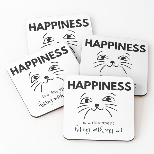 Item preview, Happiness is a day spent hiking with my cat designed and sold by MEDELSHOP.
