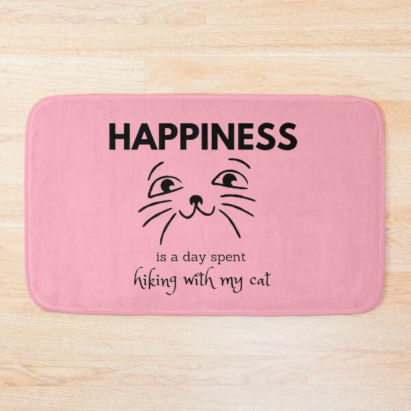 Item preview, Happiness is a day spent hiking with my cat designed and sold by MEDELSHOP.